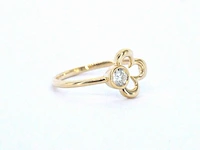 Geelgouden design ring met natuurlijke diamant - afbeelding 3 van  7