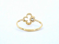 Geelgouden design ring met natuurlijke diamant - afbeelding 6 van  7