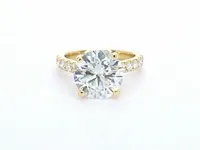 Geelgouden diamanten solitair ring met een grote diamant van 5.00 carat - afbeelding 7 van  9