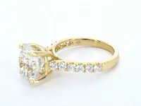 Geelgouden diamanten solitair ring met een grote diamant van 5.00 carat - afbeelding 9 van  9