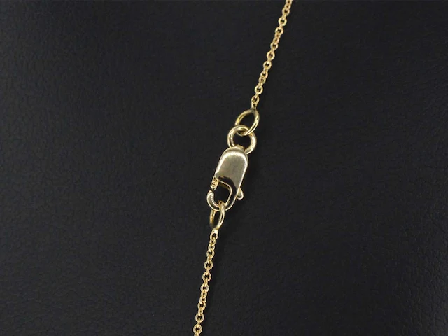Geelgouden halsketting met een diamant van 0.50 carat - afbeelding 6 van  8