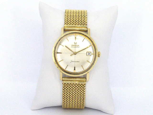 Geelgouden horloge met milanese band van het merk omega - afbeelding 8 van  12