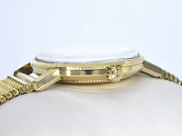 Geelgouden horloge met milanese band van het merk omega - afbeelding 12 van  12