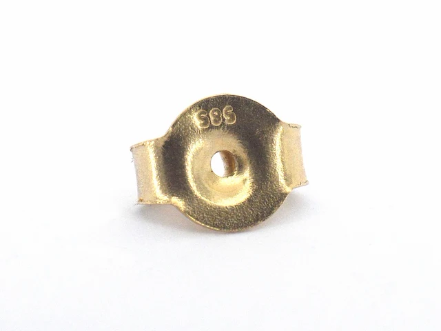 Geelgouden oorbellen met saffieren en diamanten - afbeelding 6 van  10