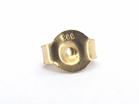 Geelgouden oorbellen met saffieren en diamanten - afbeelding 6 van  10