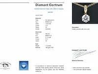 Geelgouden solitair hanger met een diamant 1.00 carat - afbeelding 3 van  8