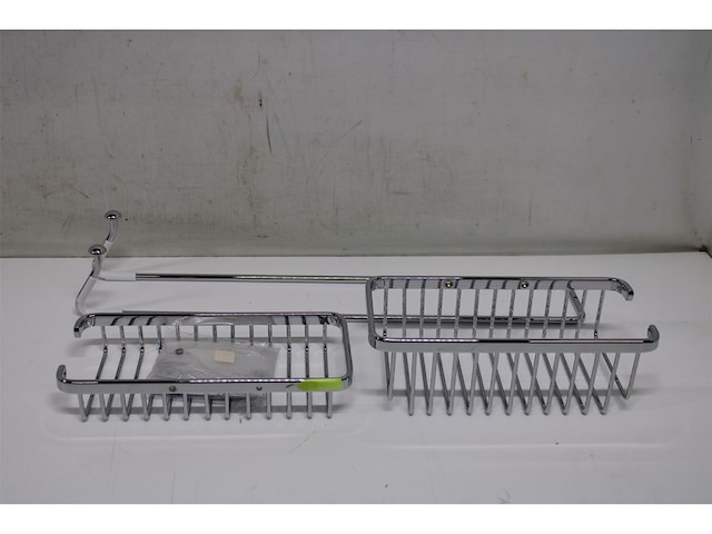 Geesa basket doucherek ophangbaar dubbel 265 cm chroom - afbeelding 3 van  4