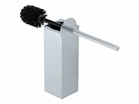 Geesa modern art closetborstelhouder met zwarte borstel chroom - afbeelding 1 van  4