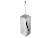 Geesa modern art closetborstelhouder met zwarte borstel chroom - afbeelding 2 van  4