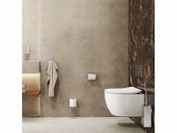 Geesa modern art closetborstelhouder met zwarte borstel chroom - afbeelding 3 van  4