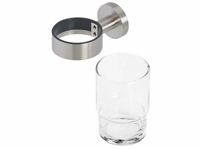 Geesa nemox stainless steel glashouder met glas - afbeelding 1 van  3