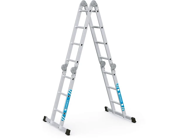 Gefelste multifunctionele ladder, 4-delig zarges, multitec m 42378 - afbeelding 1 van  1
