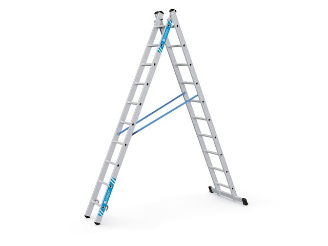 Gefelste reformladder 2-delig 2 x 10 sporten zarges, combimaster plus x 42570 - afbeelding 1 van  5