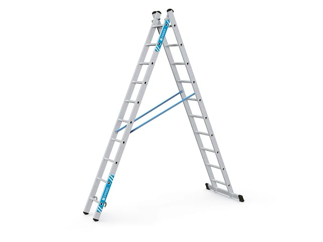 Gefelste reformladder 2-delig 2x10 treden zarges, combimaster plus x 42570 - afbeelding 1 van  1