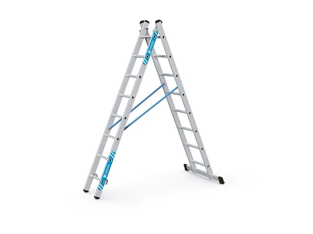 Gefelste reformladder 2-delig 2x8 sporten zarges, combimaster plus x 42568 - afbeelding 1 van  1