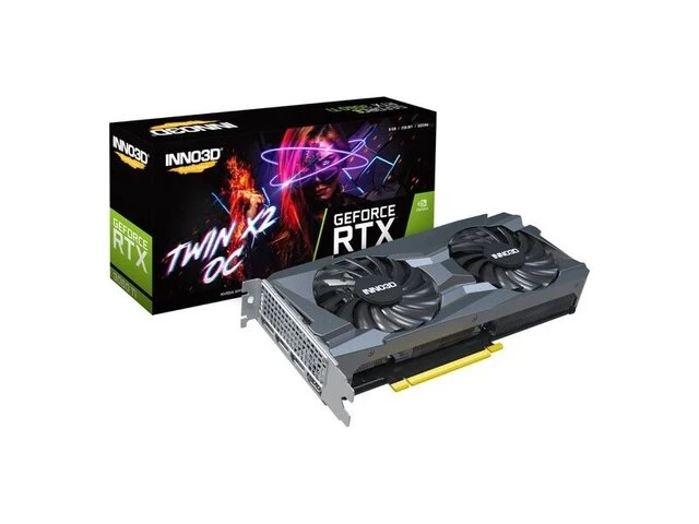 Geforce rtx 3060 ti twin x2 oc lhr - videokaart - 8 gb gddr6 inno3d - afbeelding 1 van  1