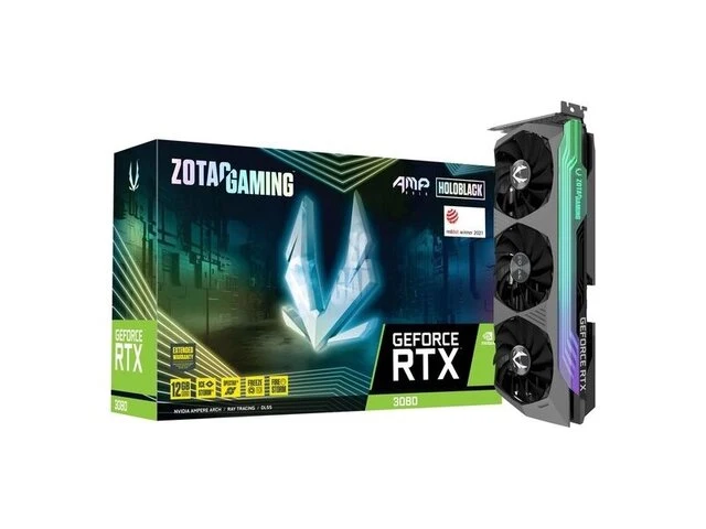 Geforce rtx 3080 amp holo lhr 12gb zotac - afbeelding 3 van  3