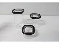 Gefu voorraadpotten set van 4 400 ml 2 x 900 ml 1400 ml glas zwart - afbeelding 5 van  5