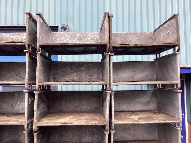 Gegalvaniseerde stapelbare kratten - 1200x1000x650 mm - stacking crates (100x) - afbeelding 4 van  6
