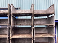 Gegalvaniseerde stapelbare kratten - 1200x1000x650 mm - stacking crates (100x) - afbeelding 2 van  4