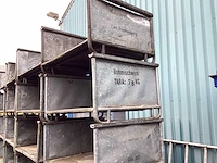 Gegalvaniseerde stapelbare kratten - 1200x1000x650 mm - stacking crates (100x) - afbeelding 3 van  4