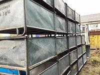 Gegalvaniseerde stapelbare kratten - 1200x1000x650 mm - stacking crates (100x) - afbeelding 4 van  4