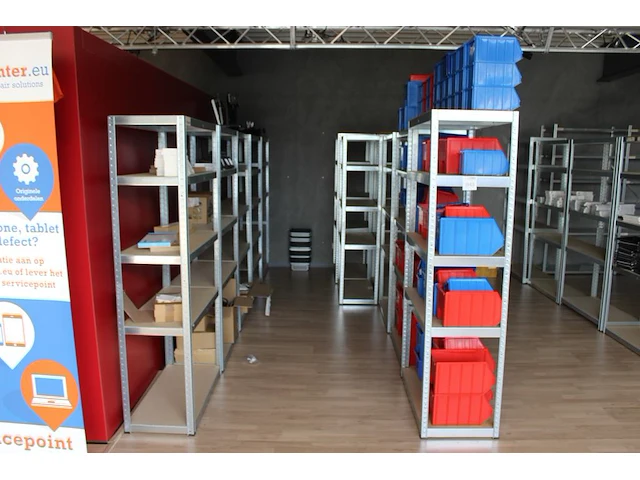 Gegalvaniseerde stelling in 16 delen afm. 90 x 45 x 178 cm excl. inhoud - afbeelding 1 van  4