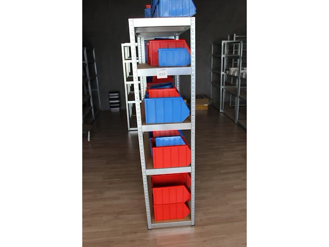 Gegalvaniseerde stelling in 16 delen afm. 90 x 45 x 178 cm excl. inhoud - afbeelding 3 van  4