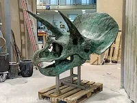 Gegoten replica bronzen beeld, triceratops