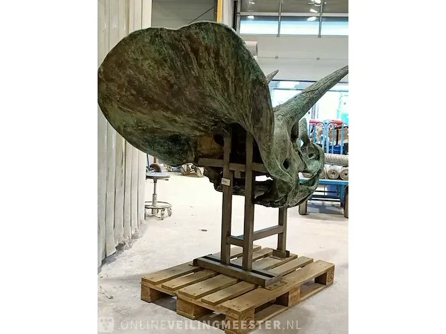 Gegoten replica bronzen beeld, triceratops - afbeelding 8 van  11