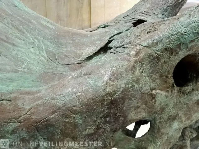 Gegoten replica bronzen beeld, triceratops - afbeelding 9 van  11