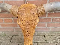 Gegraveerde longhorn schedel - afbeelding 4 van  4