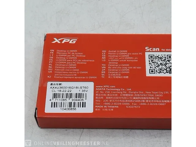 Geheugenkaart xpg, spectrix d60g 16gb 3600mhz pc4-28800 - afbeelding 6 van  7