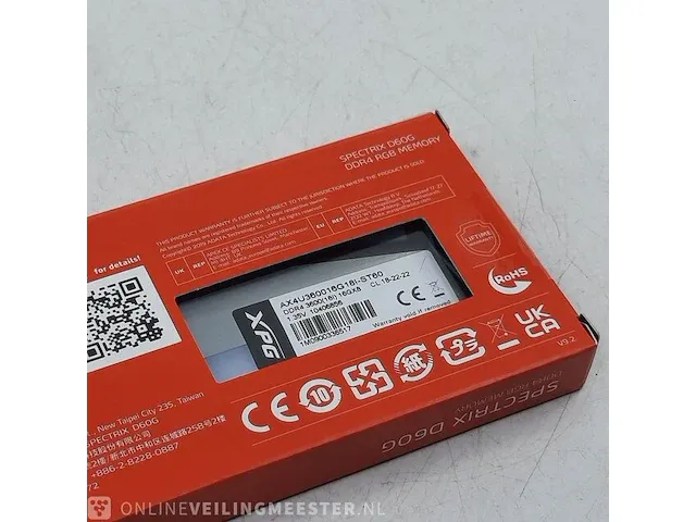 Geheugenkaart xpg, spectrix d60g 16gb 3600mhz pc4-28800 - afbeelding 7 van  7