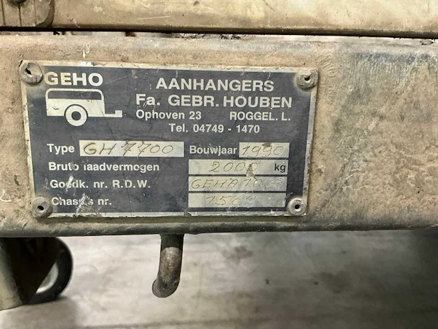 Geho gh7700 aanhangwagen - afbeelding 9 van  10