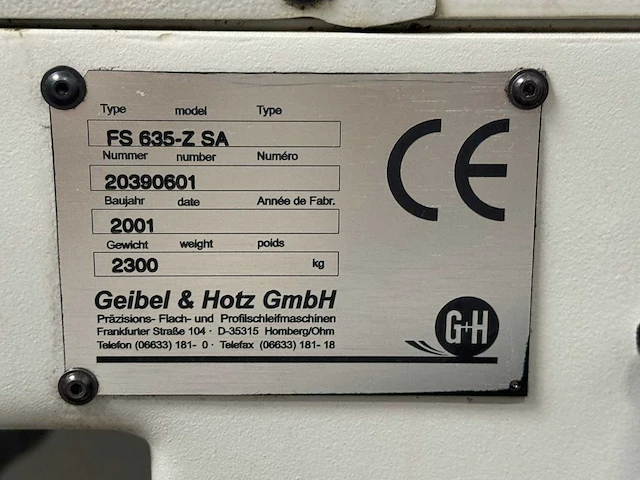Geibel & hotz surface grinding machine - afbeelding 7 van  12