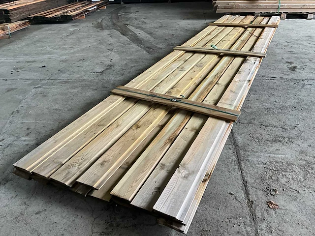Geïmpregneerd grenen rabatdeel 400x14,5x1,8 cm (16x) - afbeelding 3 van  4
