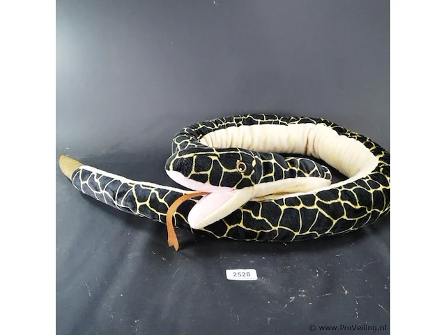 Geinige meer dan 2 meter lange pluchen slang schoon - afbeelding 3 van  5