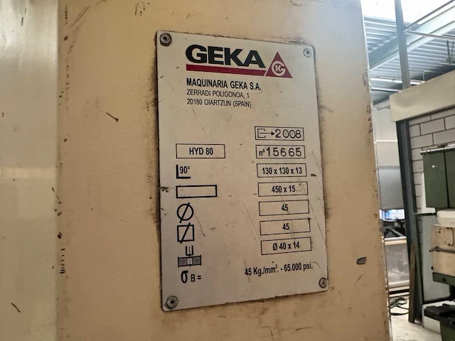 Geka - 2008 - hyd 80 - pons- en knipmachine - afbeelding 7 van  9
