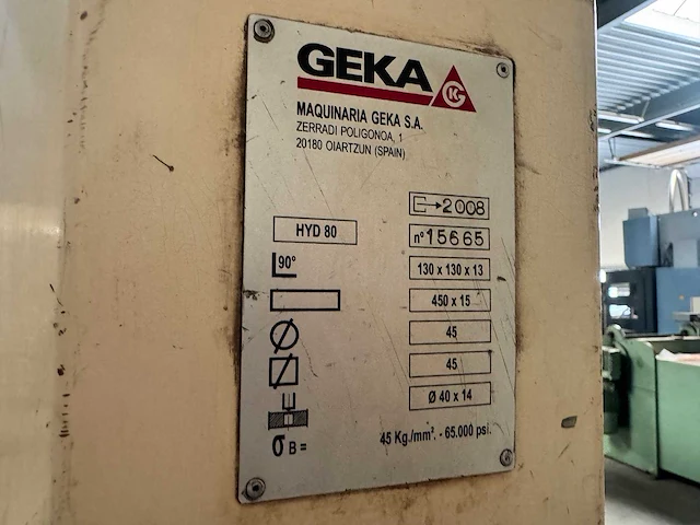 Geka - 2008 - hydracrop 80sd - pons- en knipmachine - afbeelding 9 van  9