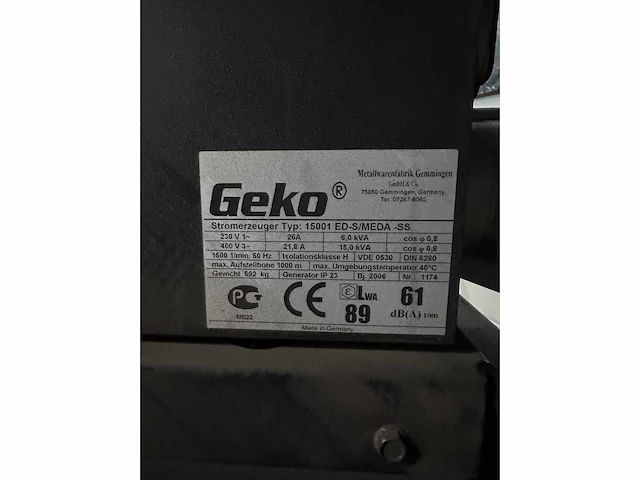 Geko - 2006 - 15001 - stroomgenerator - afbeelding 7 van  7