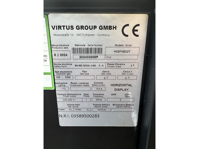 Gekoelde vitrine 120x74x137, virtus, h02fne027 - afbeelding 11 van  11
