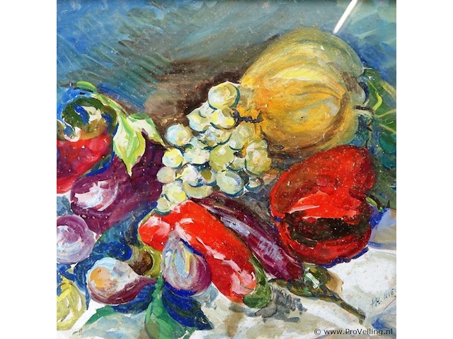 Gemengde techniek gesigneerd - afbeelding 3 van  5