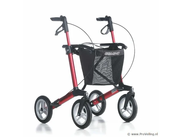 Gemino rollator | model 30 comfort | kleur rood | maat l - afbeelding 1 van  10
