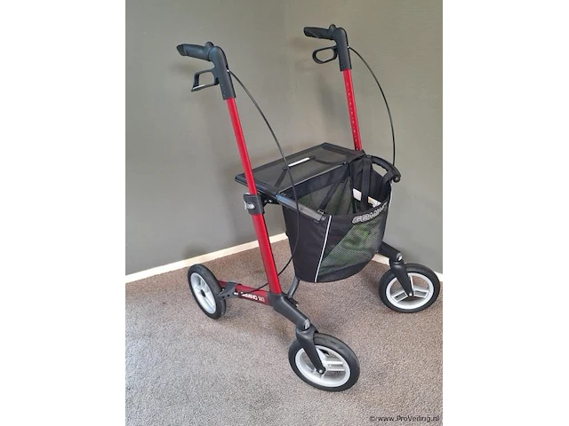 Gemino rollator | model 30 comfort | kleur rood | maat l - afbeelding 4 van  10