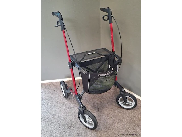 Gemino rollator | model 30 comfort | kleur rood | maat l - afbeelding 5 van  10