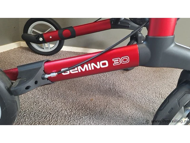 Gemino rollator | model 30 comfort | kleur rood | maat l - afbeelding 9 van  10