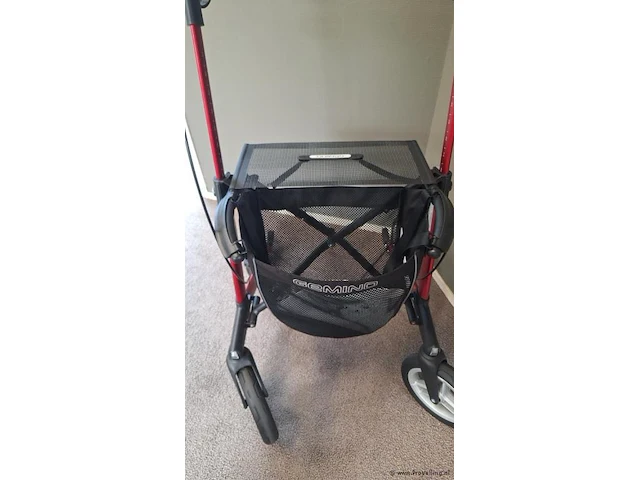 Gemino rollator | model 30 comfort | kleur rood | maat l - afbeelding 10 van  10