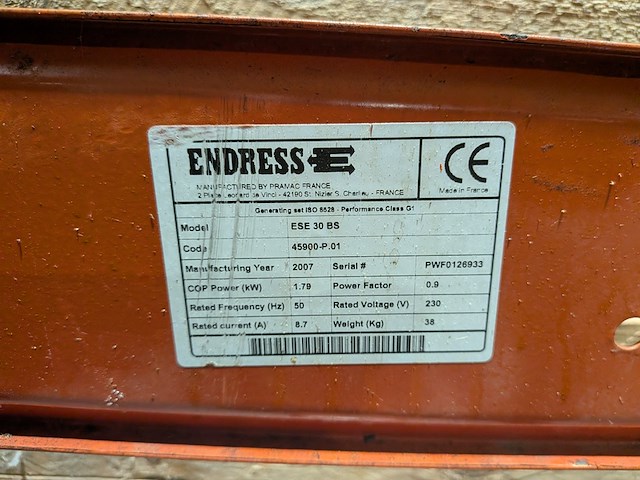 Generator, endress, ese 30 bs, 2007 - afbeelding 6 van  8