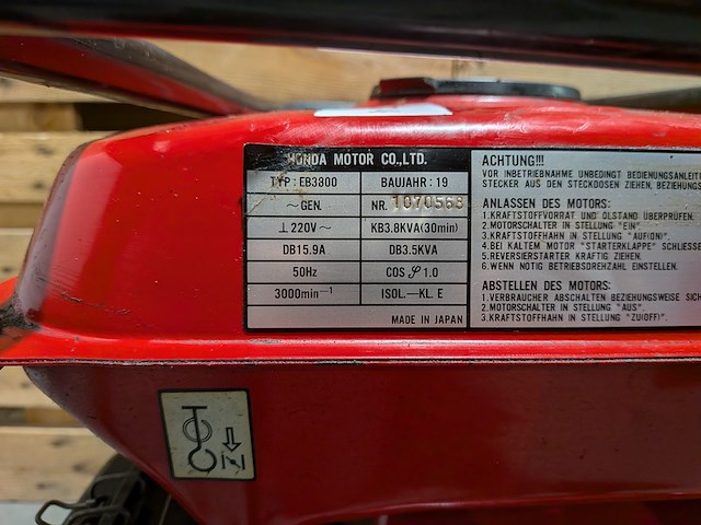 Generator, honda, eb 3800, 2019 - afbeelding 2 van  11